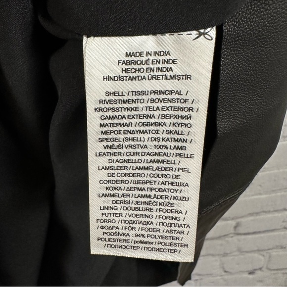 Lauren Ralph Lauren Stretch Lambskin Dress Gold Belted Fit & Flare Black 4 NWT - Picture 5 of 8